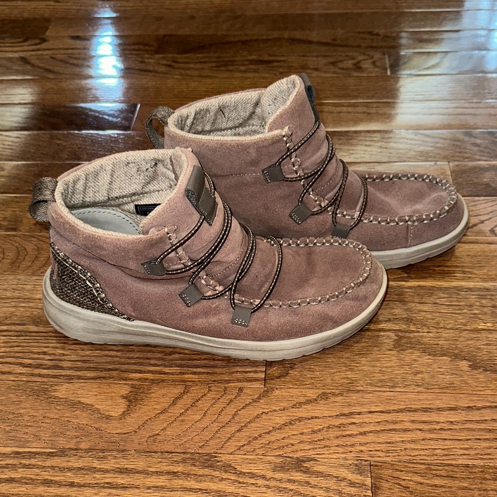 Hey Dude Taupe Ankle Booties